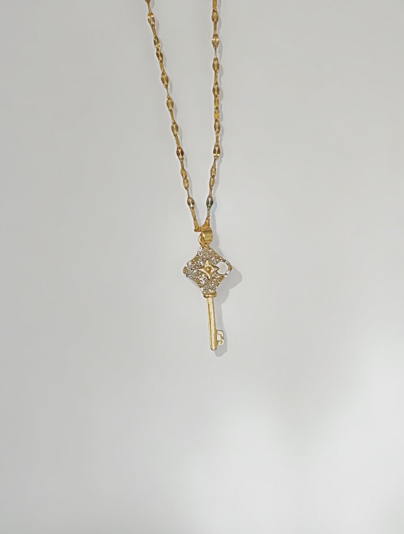 Gold Key Pendant Necklace