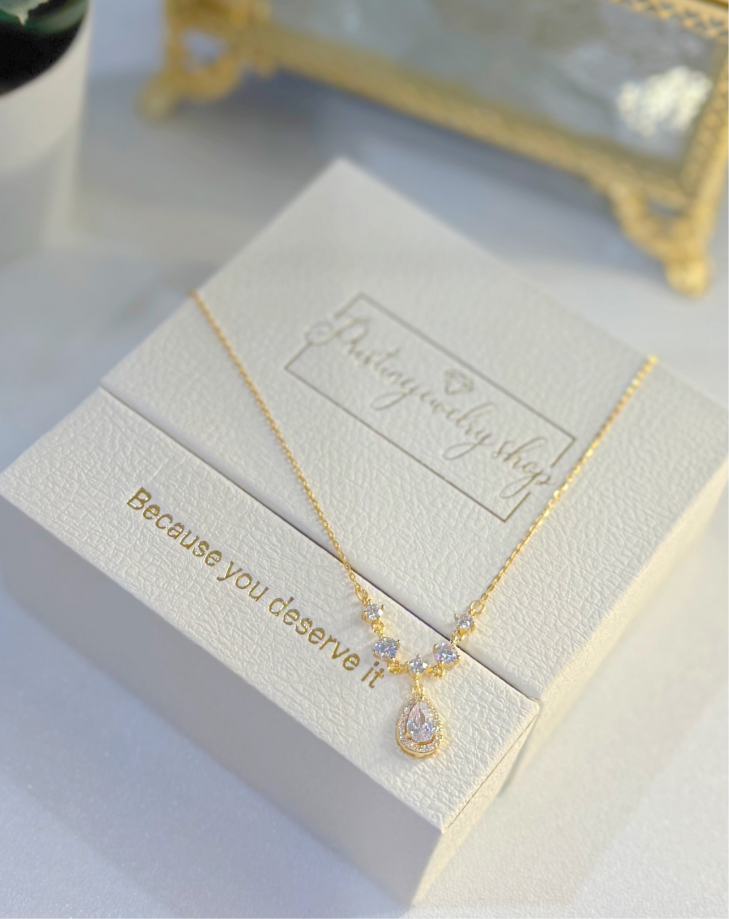 Romantic Teardrop Sterling Silver Necklace