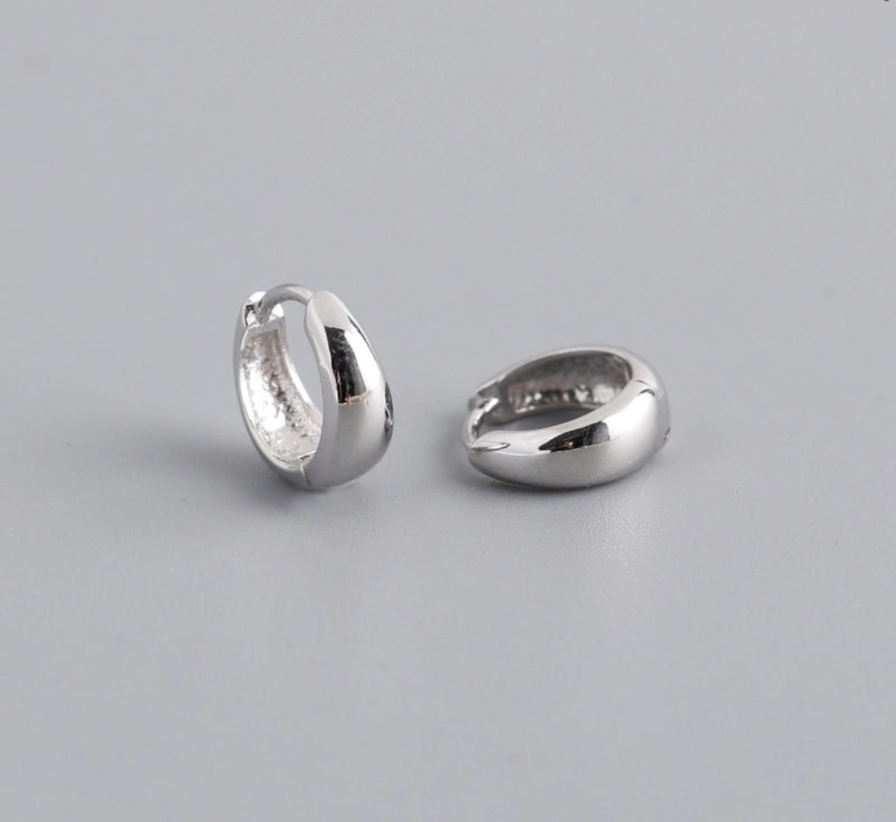 Sterling Silver Hoop Huggies