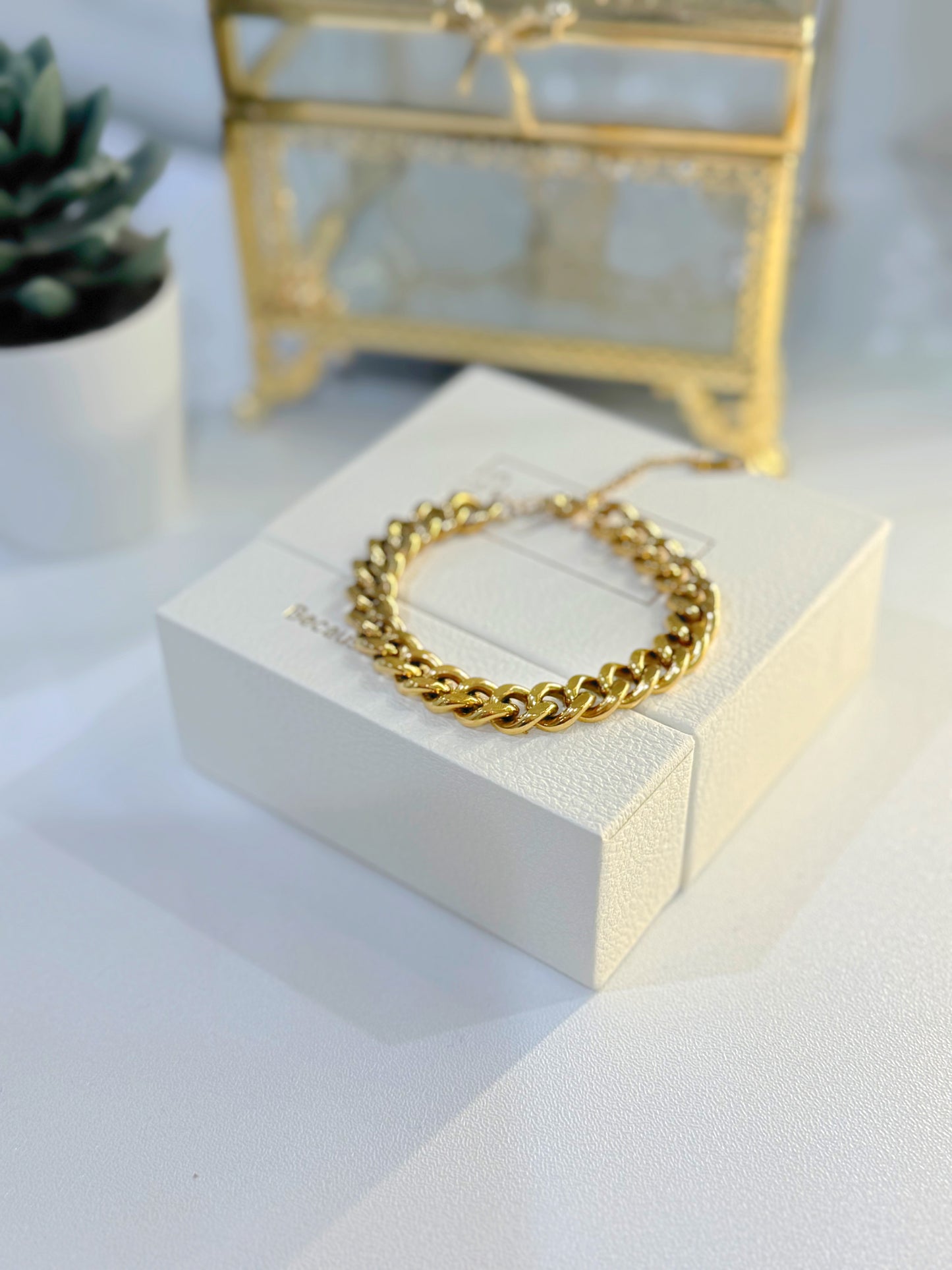 Cuban link adjustable bracelet