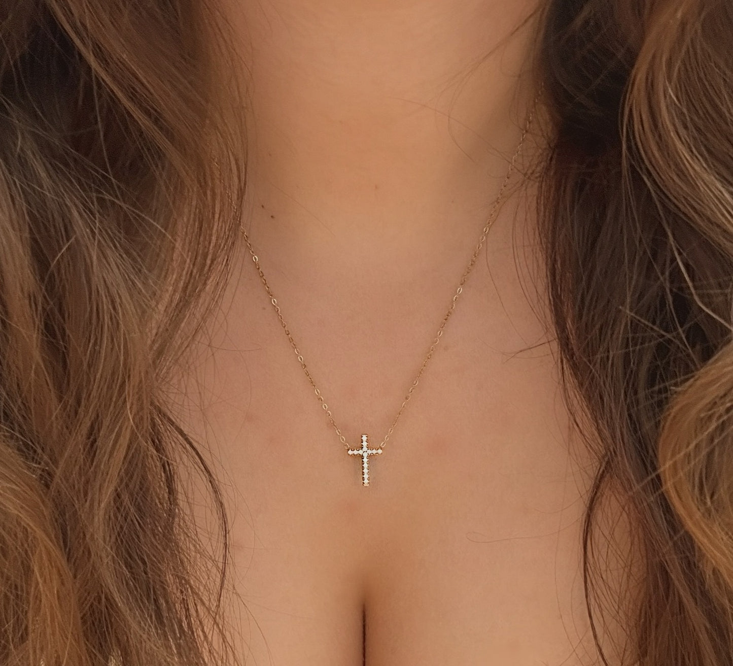 Tiny Cross Layering Necklace