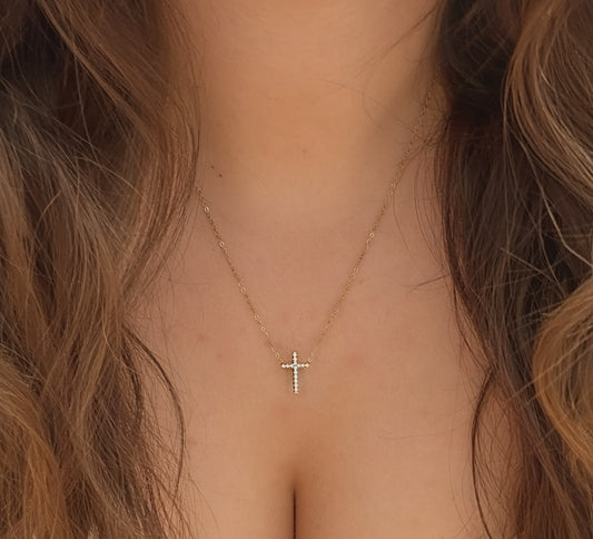 Tiny Cross Layering Necklace