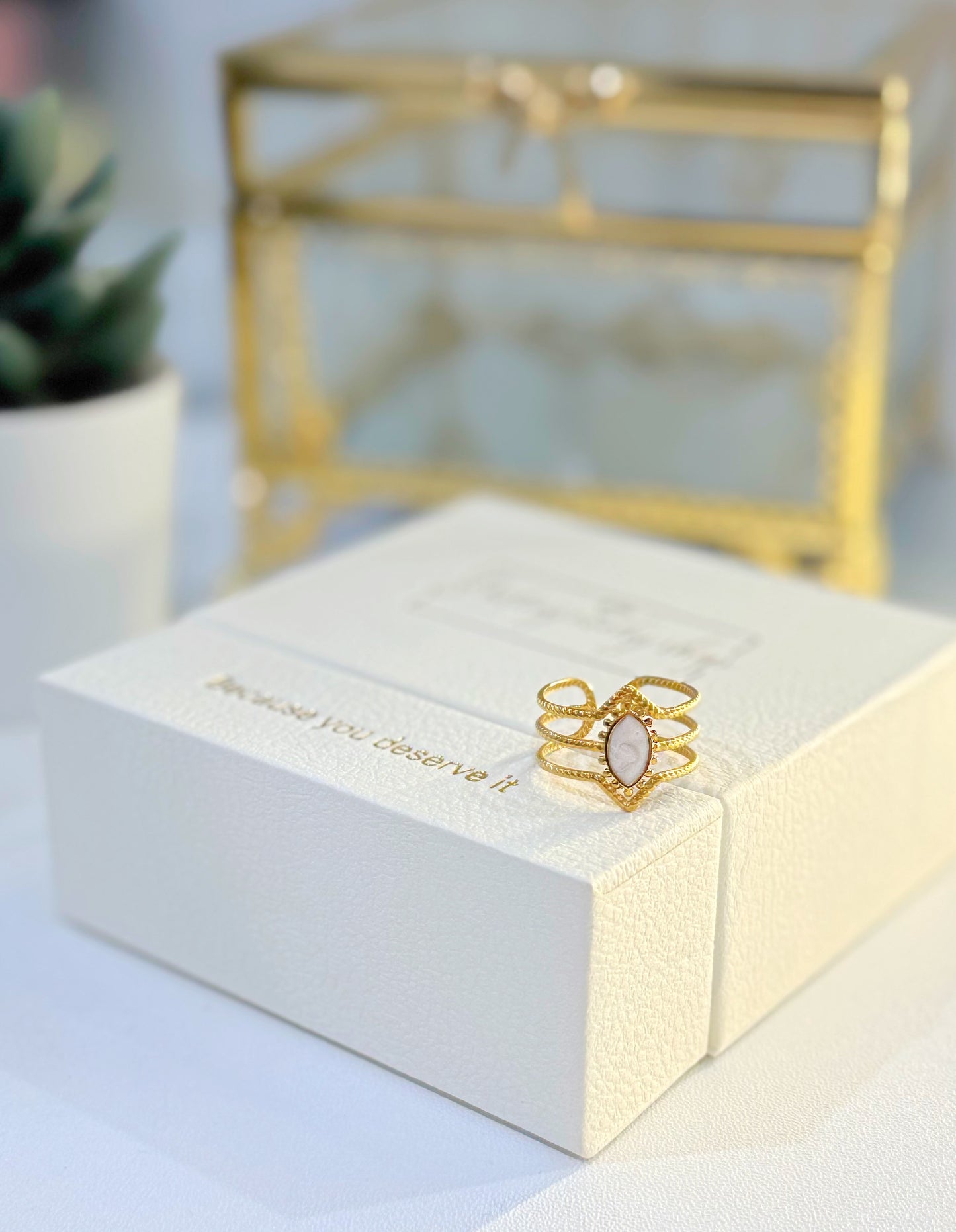 Ellipse Geometric Open Ring