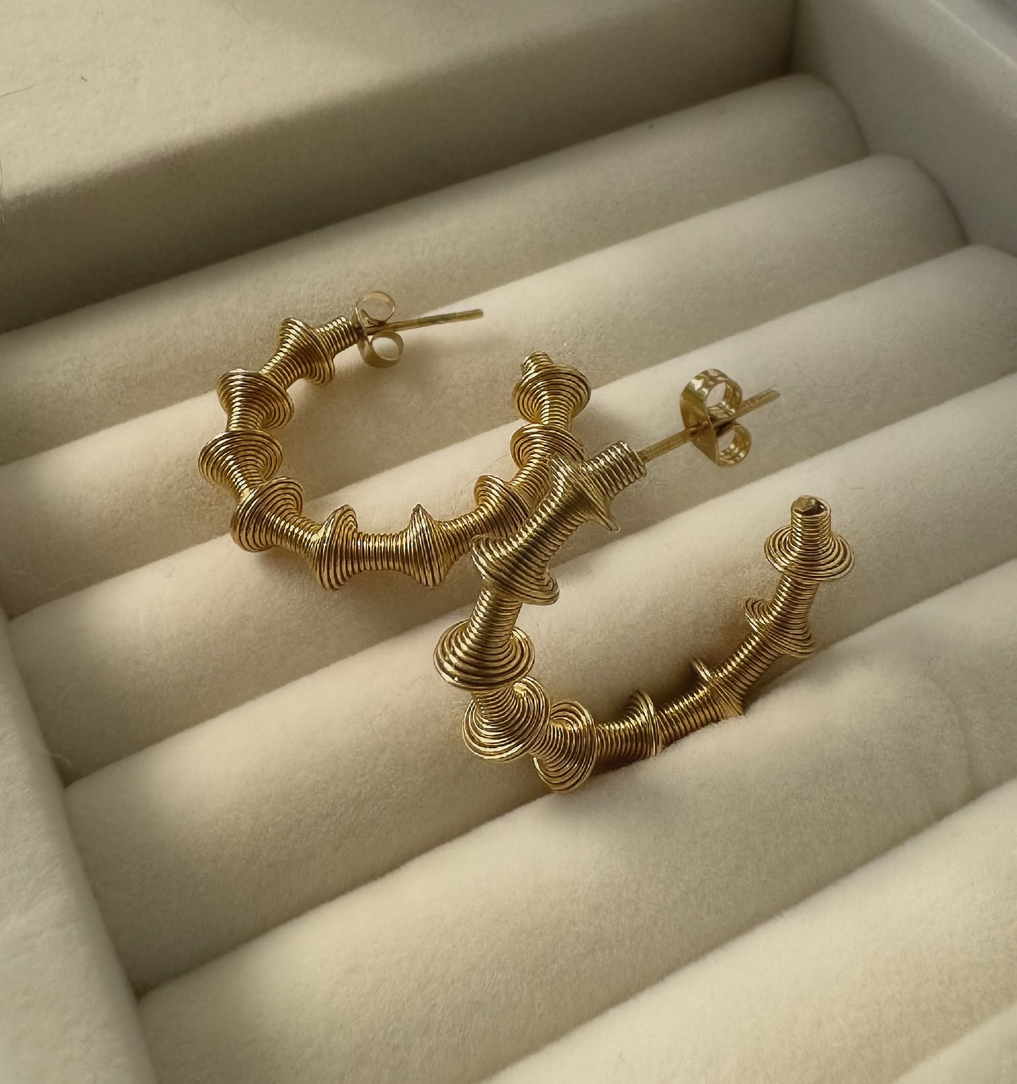 PVD Wired Statement Hoop Earrings