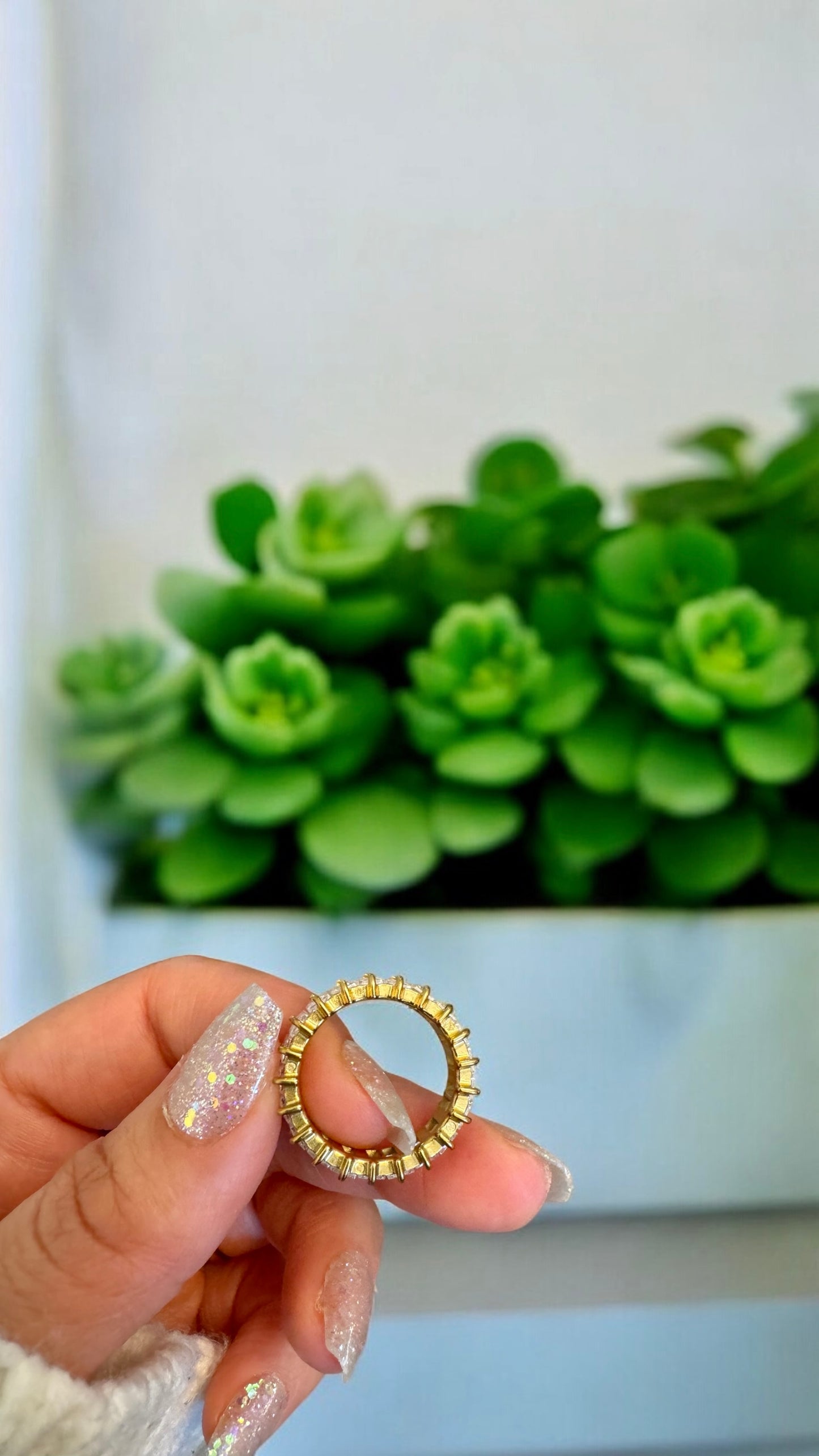 Baguette Ring, Square Diamond Wraparound Ring, Stackable Ring, Statement Piece