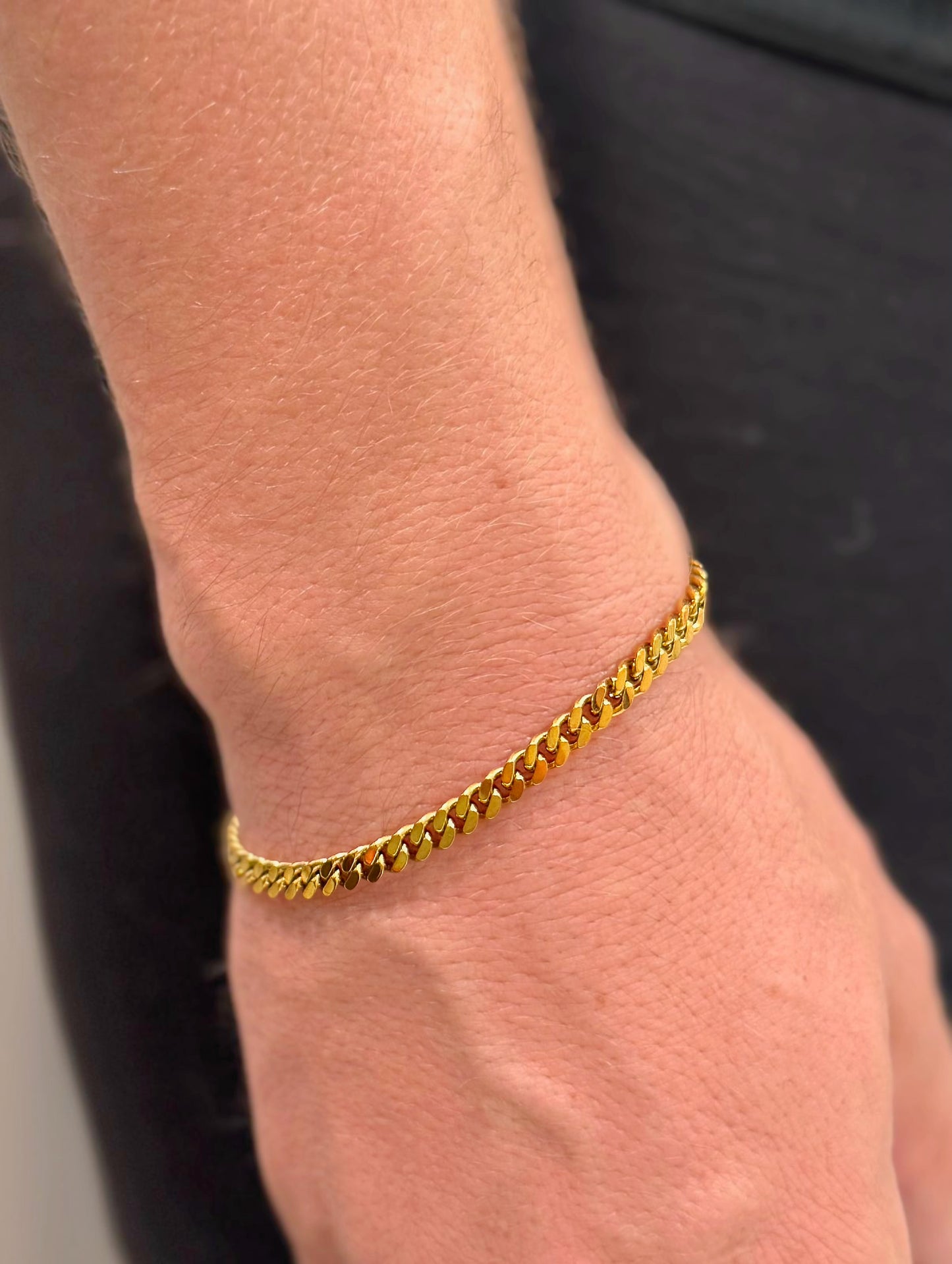Bold Link | 5mm Classic Gold Curb Chain Bracelet
