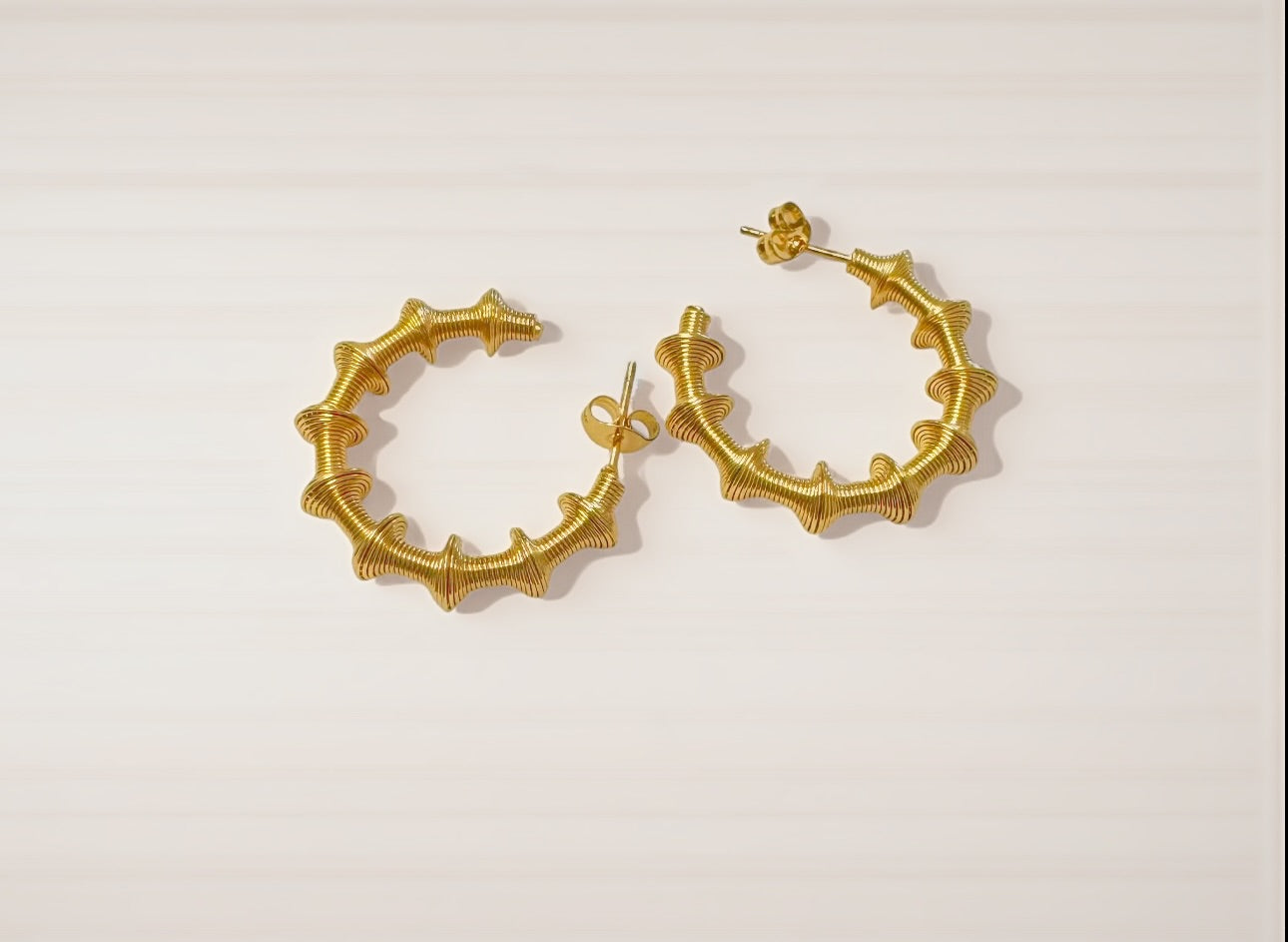 PVD Wired Statement Hoop Earrings