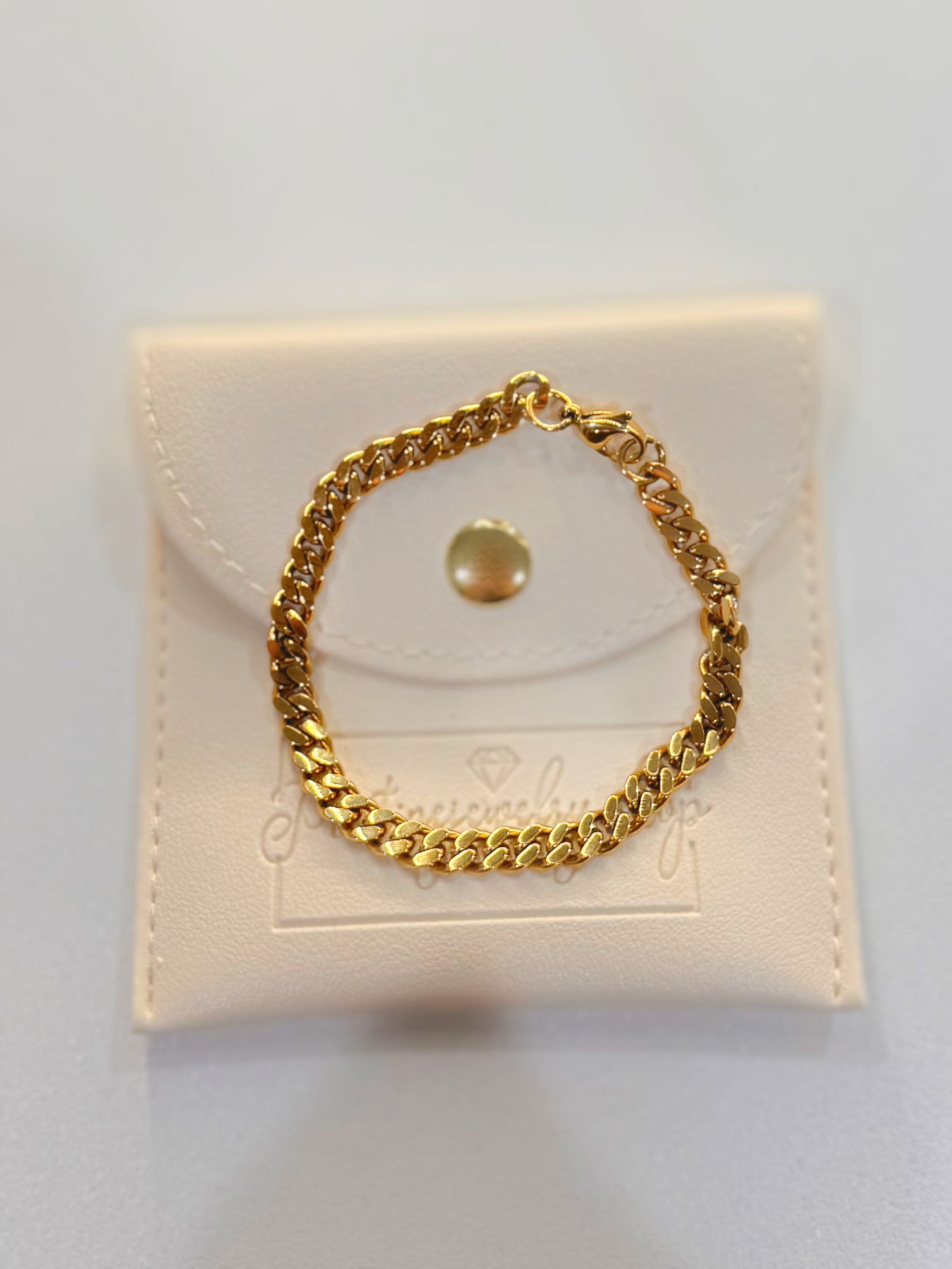 Bold Link | 5mm Classic Gold Curb Chain Bracelet