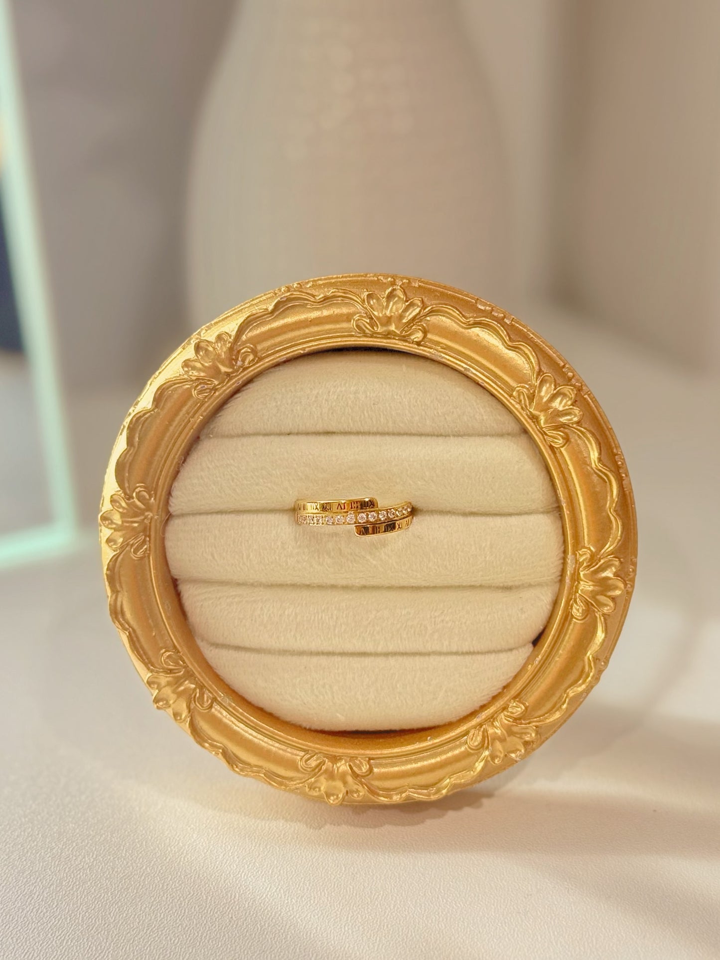 Roman Numerals Stacked Ring