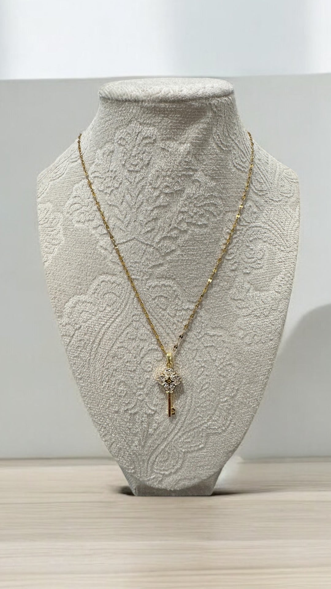 Gold Key Pendant Necklace