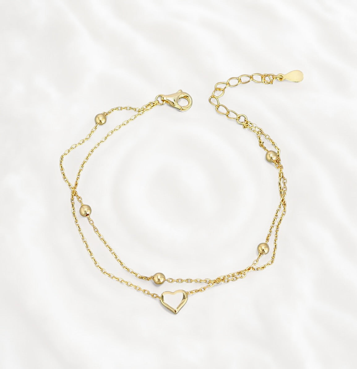 Layered Heart Bracelet