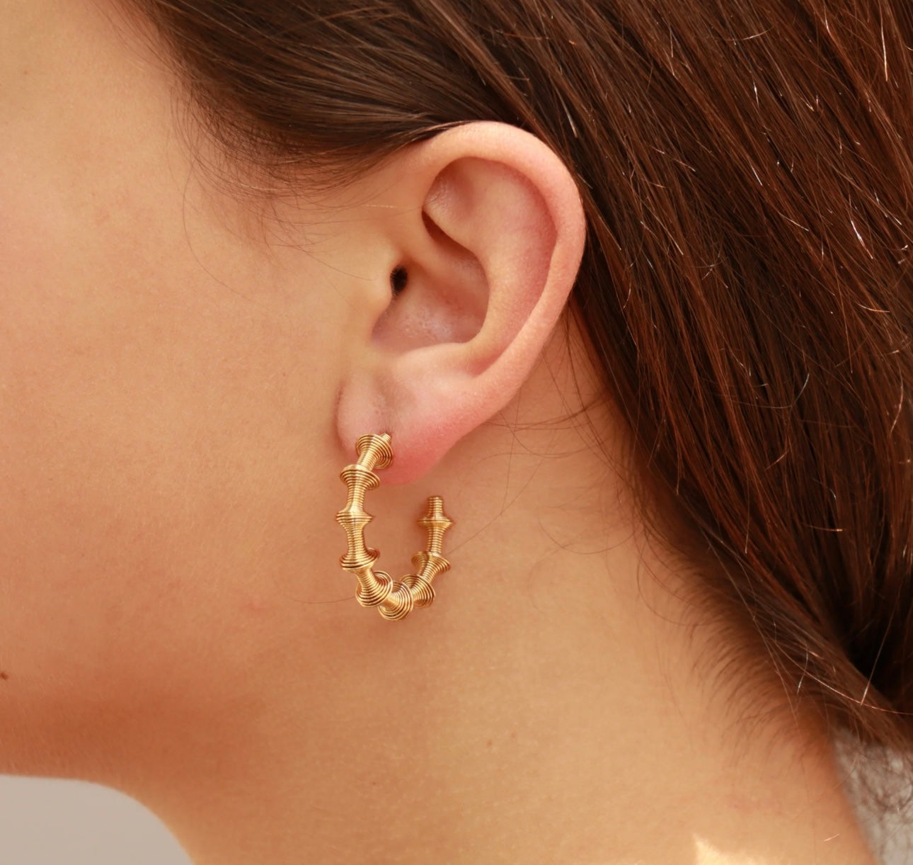 PVD Wired Statement Hoop Earrings
