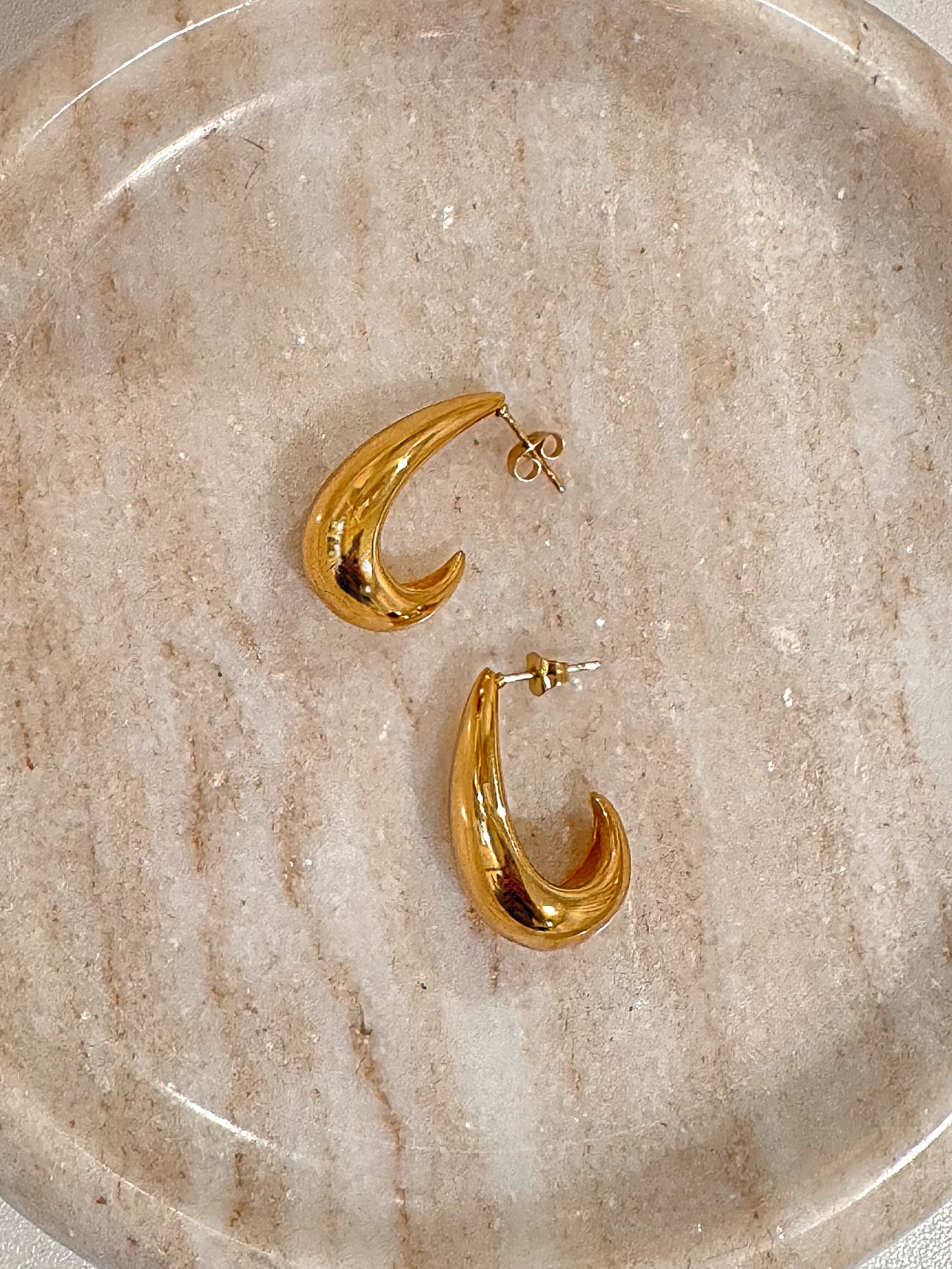 Drop of Gold Hoops