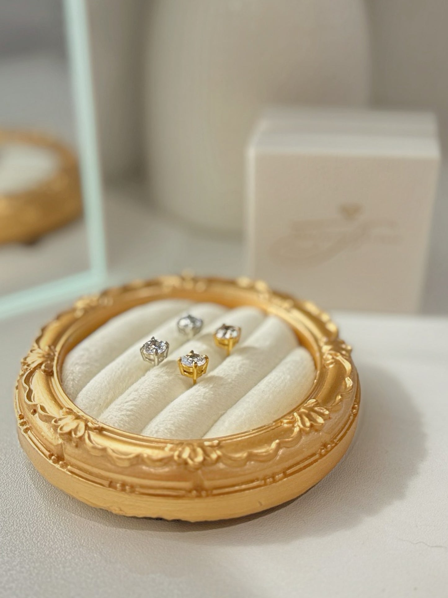 6mm Twist Back Stud Earrings
