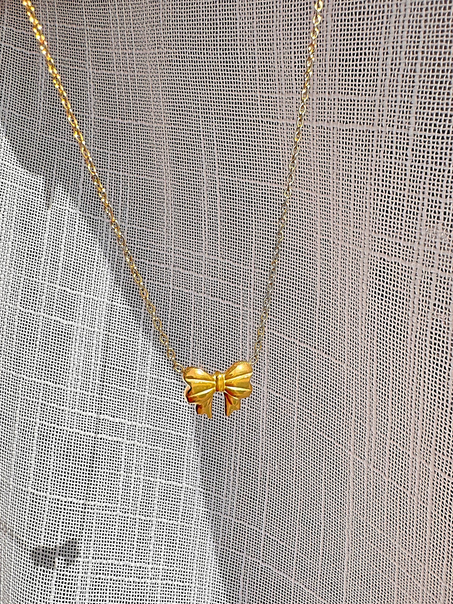 Ribboned in Gold Necklace