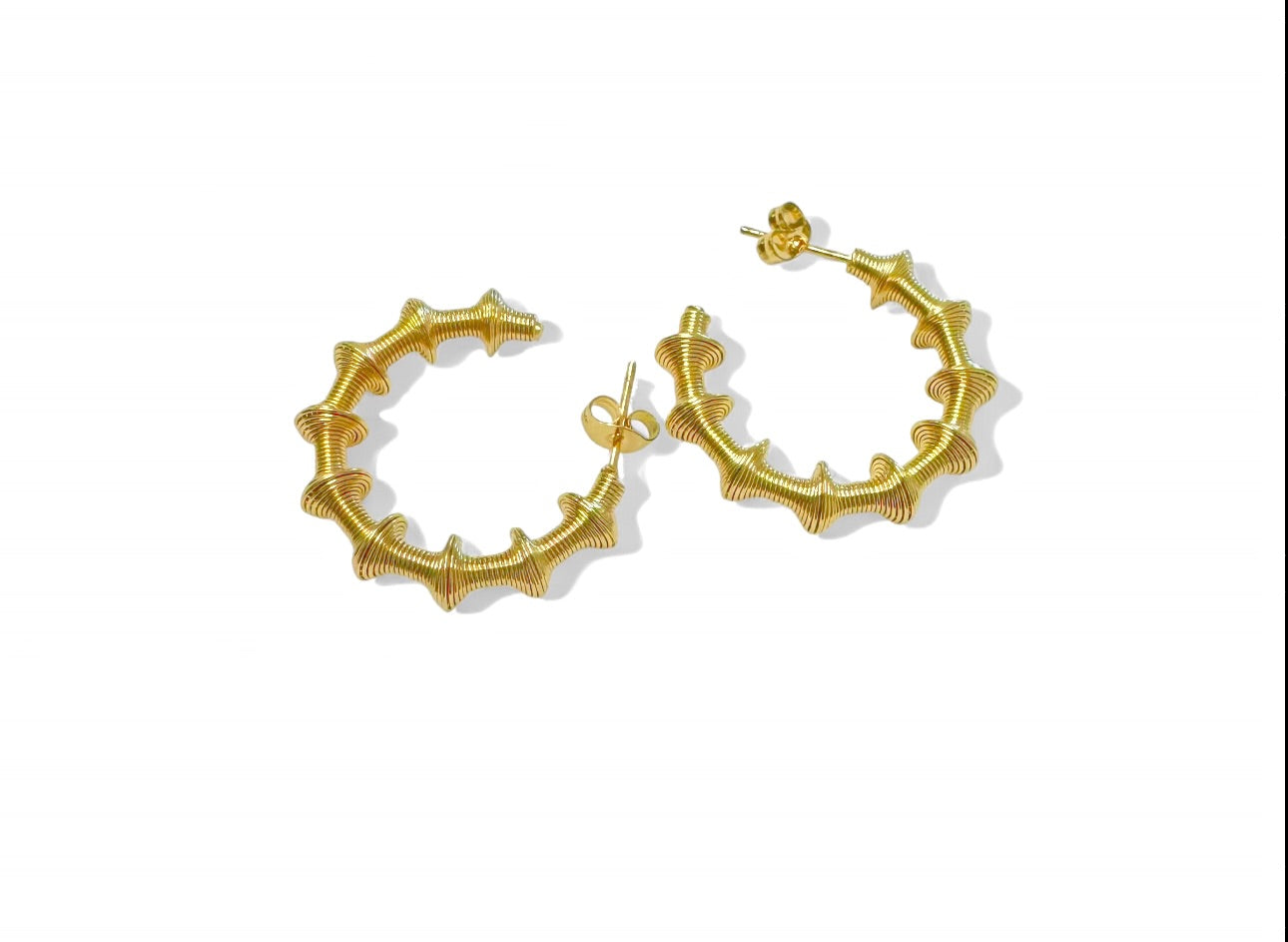 PVD Wired Statement Hoop Earrings
