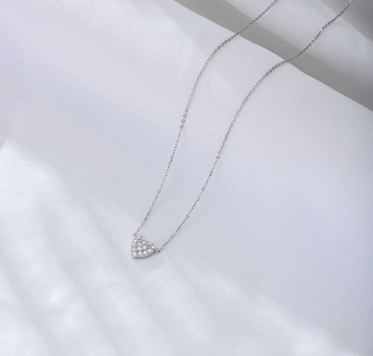 Heart Pendant Sterling Silver Necklace