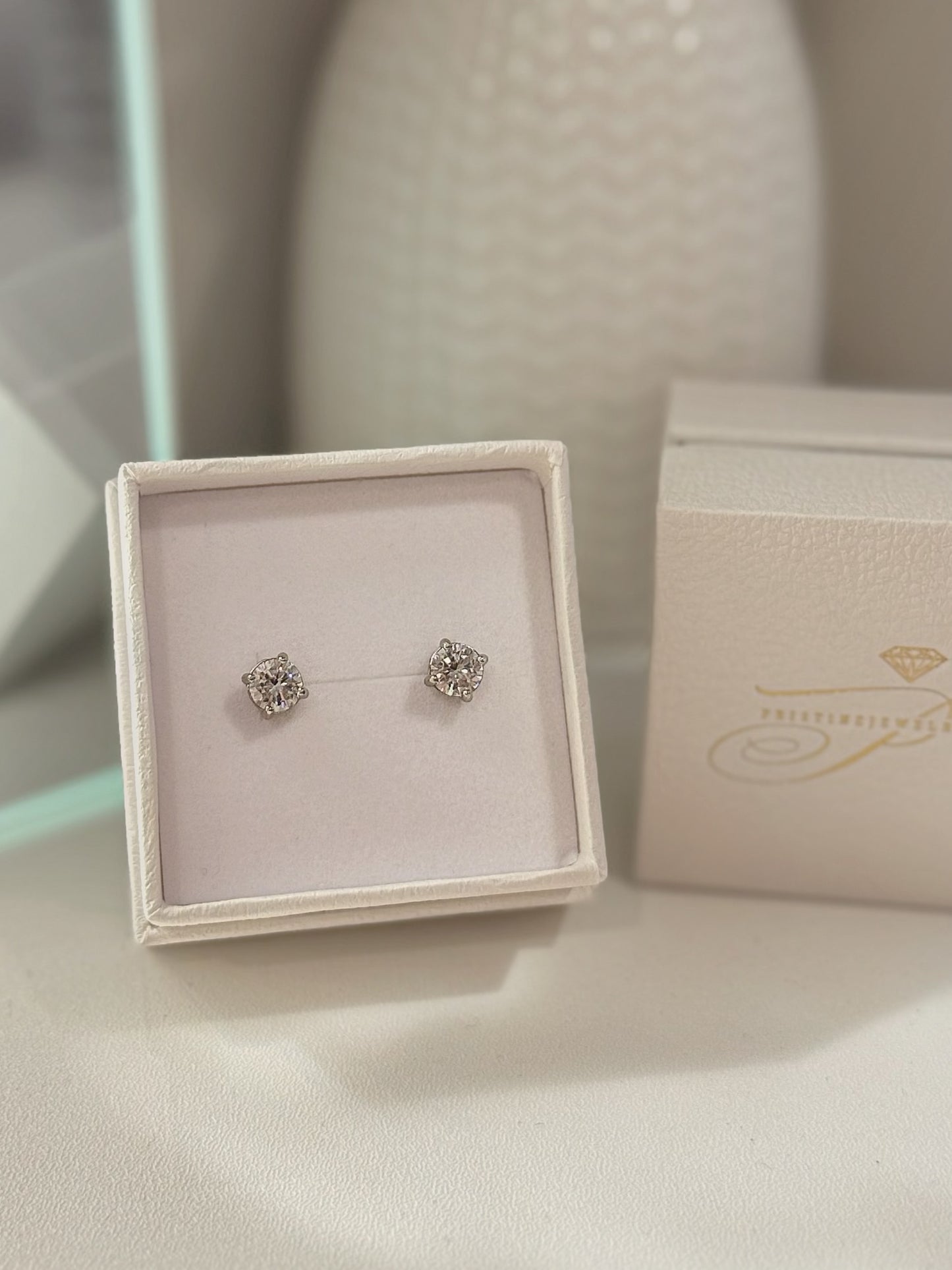 6mm Twist Back Stud Earrings