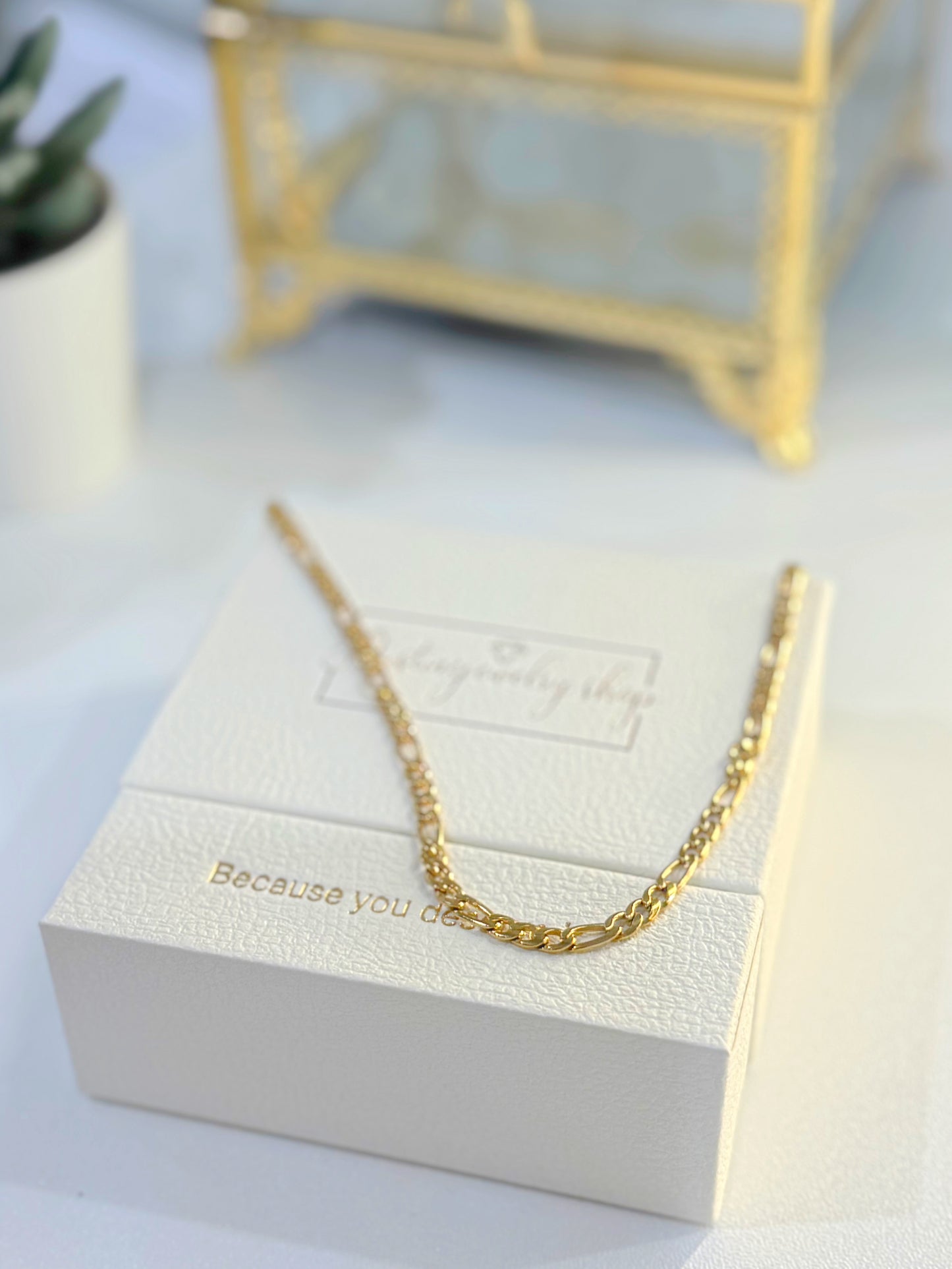 Gold Figaro Layering Chain