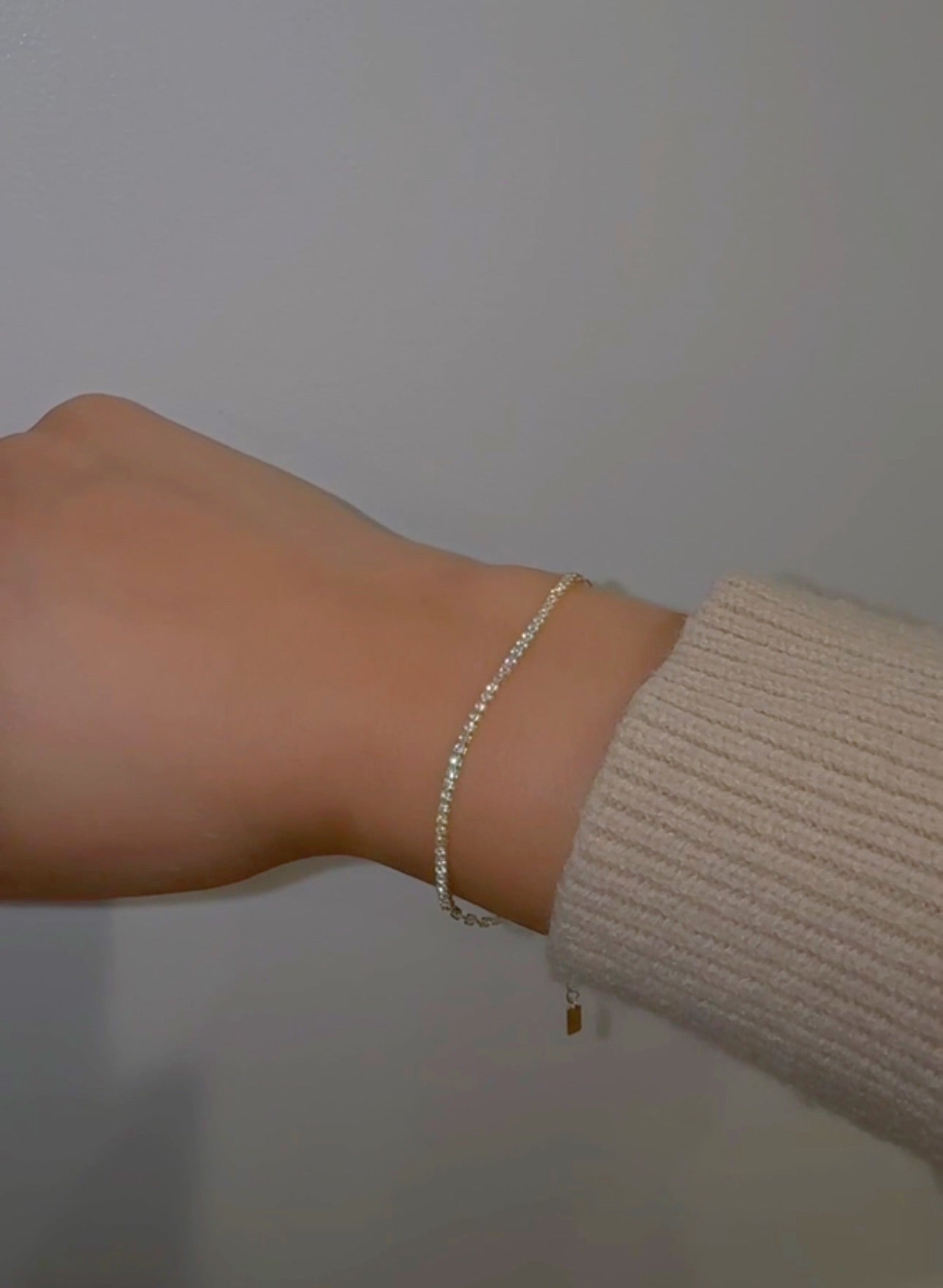 Tennis Paperclip Chain Bracelet