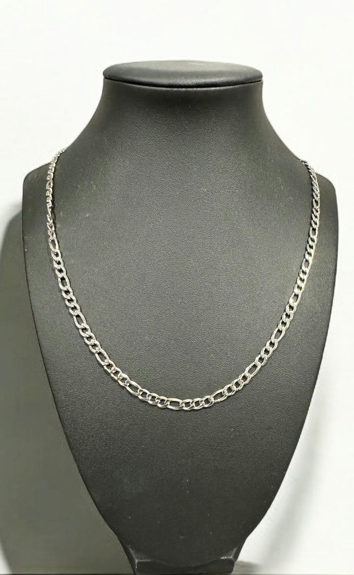 4mm Stainless Steel Figaro Chain, 20in