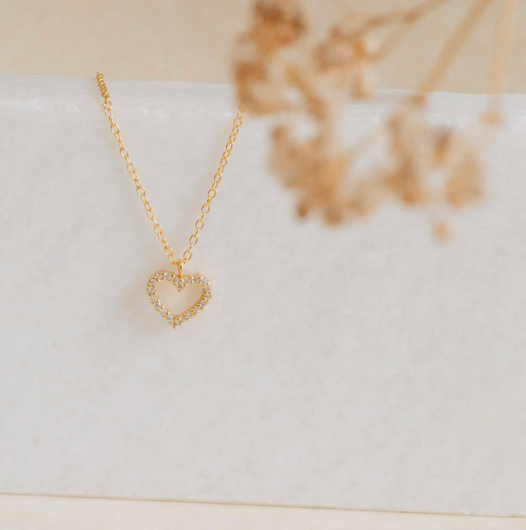 Forever In Love, Pave Diamond Heart Necklace