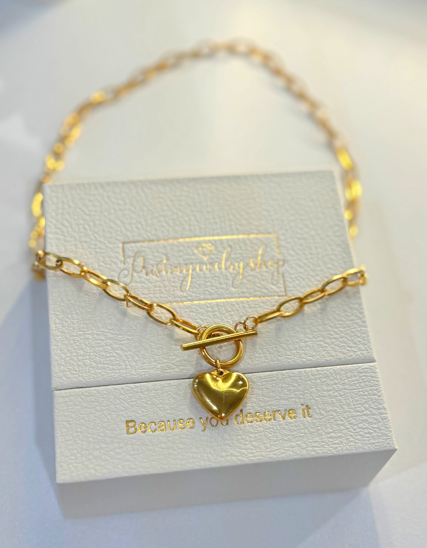Chunky Vintage Style Heart Necklace
