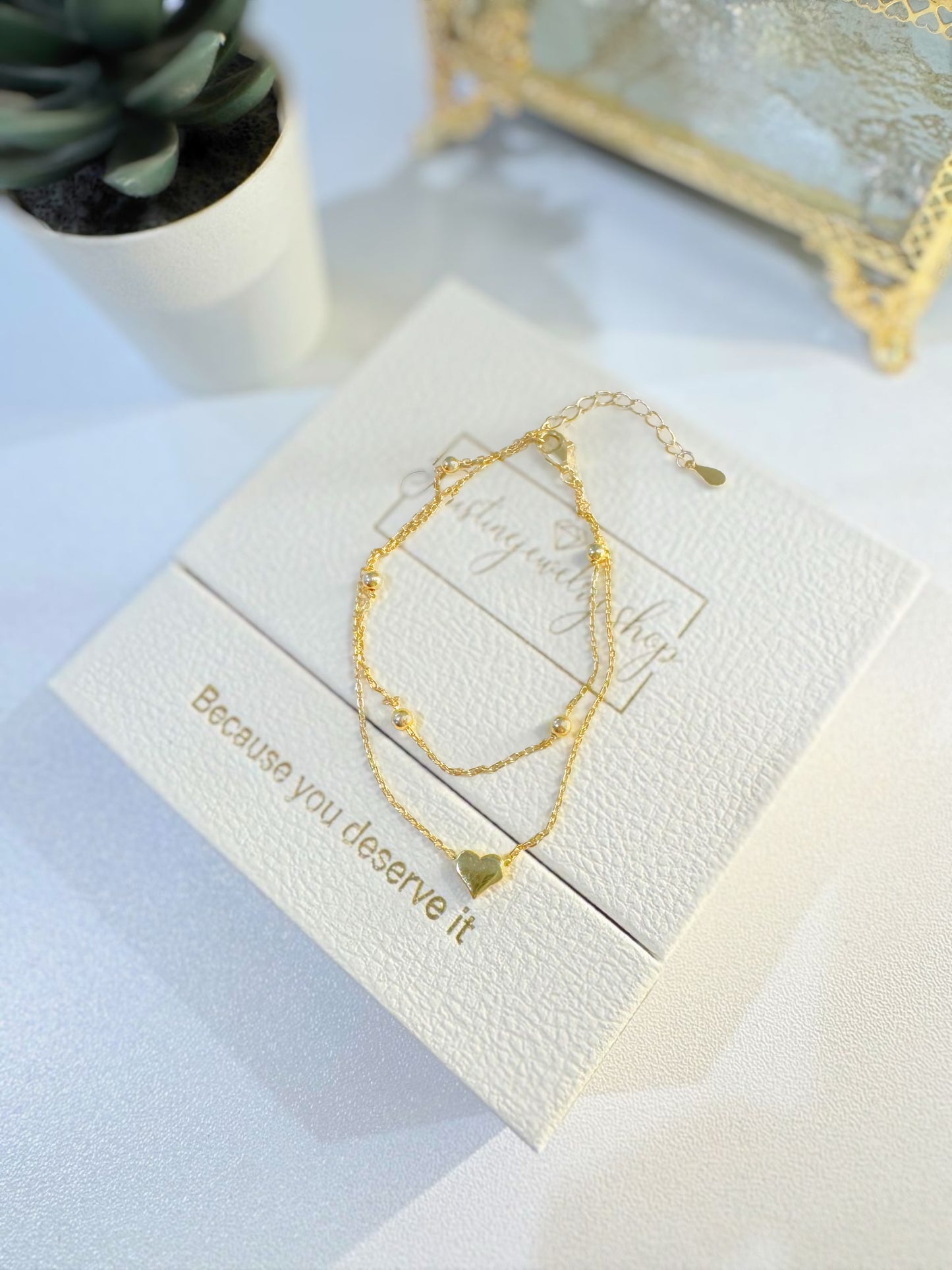 Layered Heart Bracelet