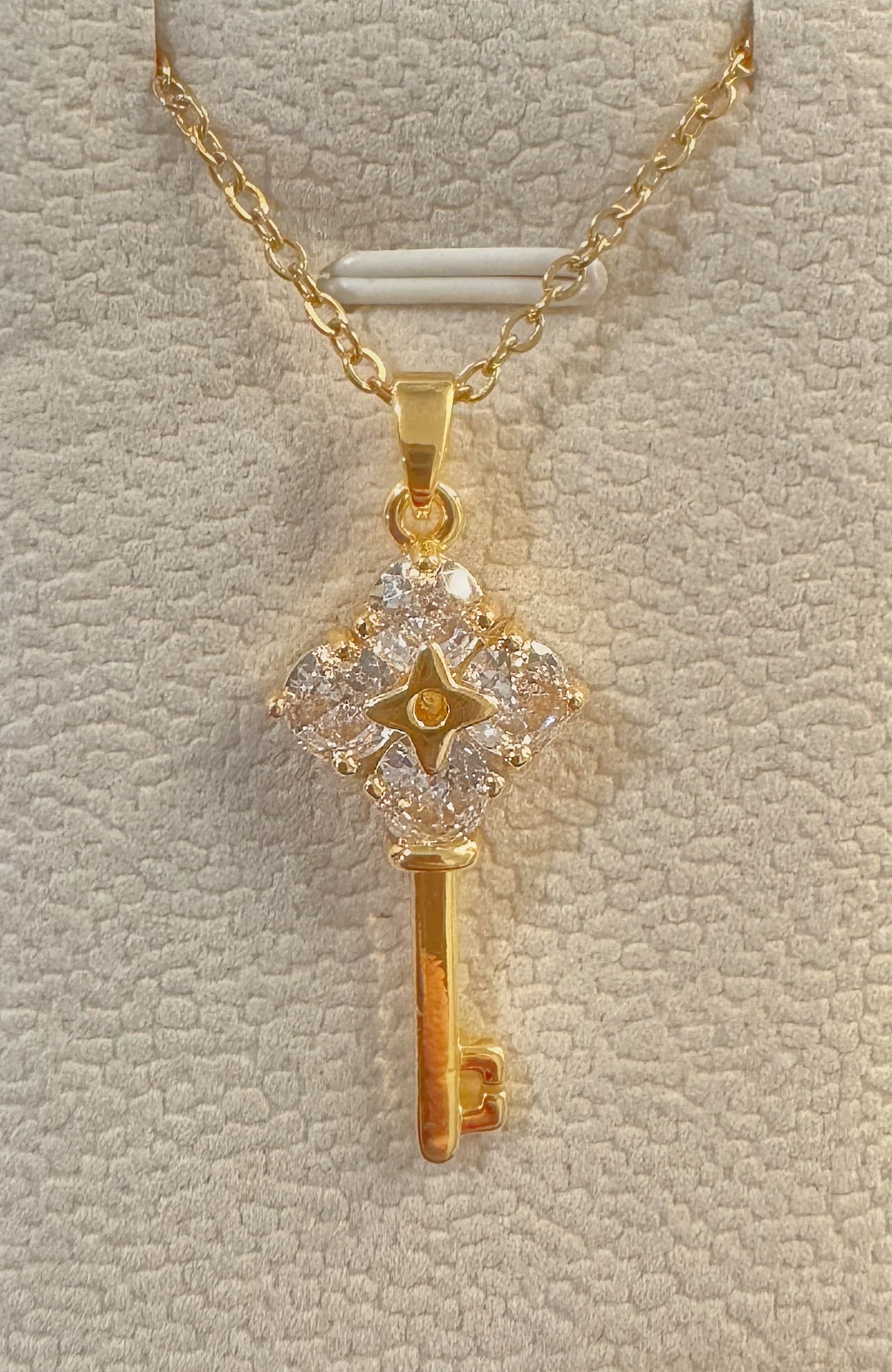 Gold Key Pendant Necklace