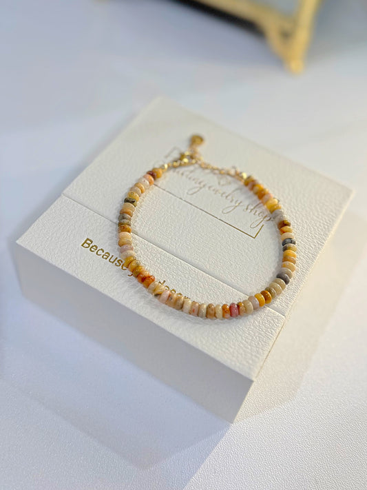 Neutral Tone Beaded Layering Bracelet