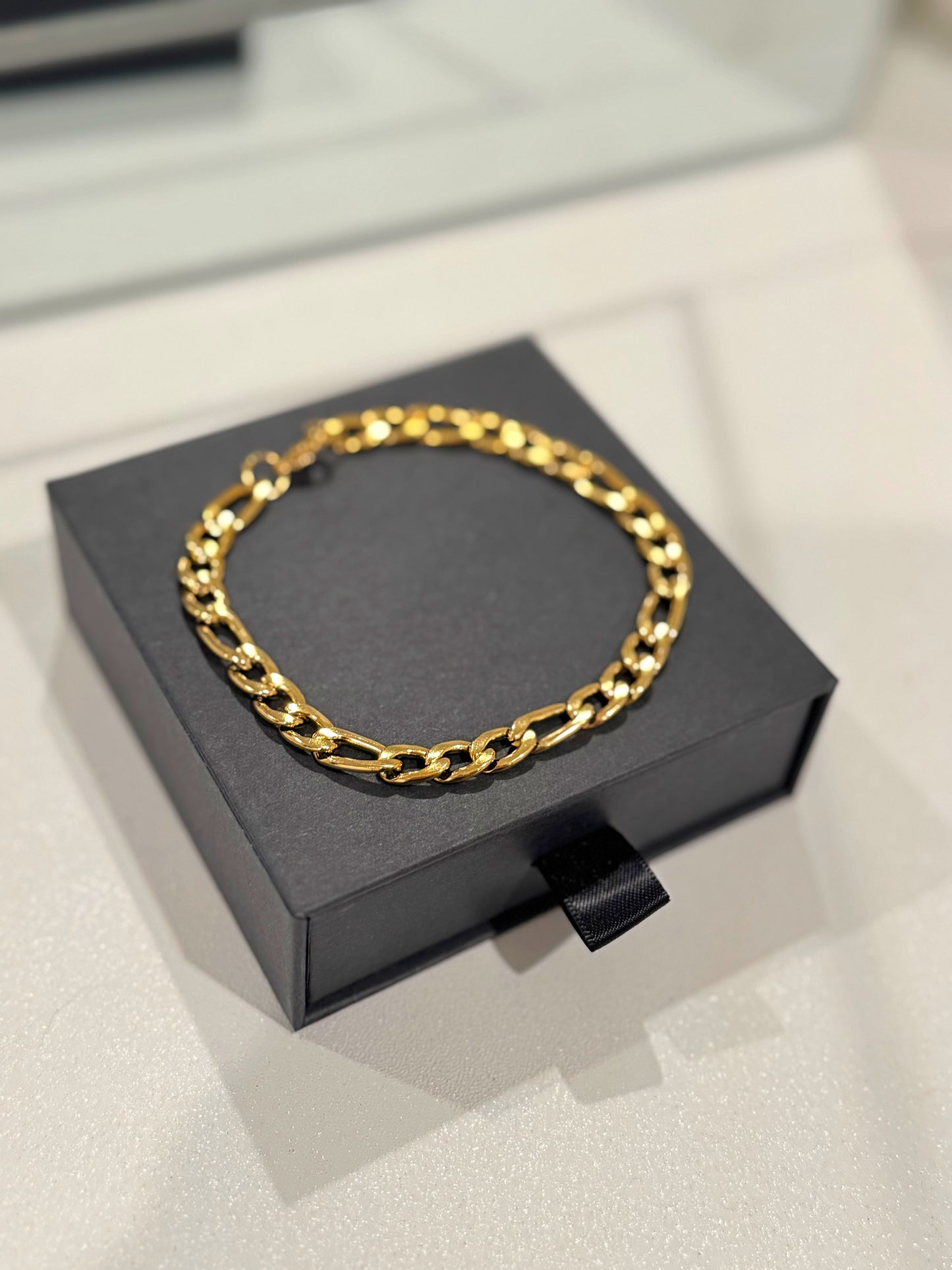 7mm Figaro Bracelet