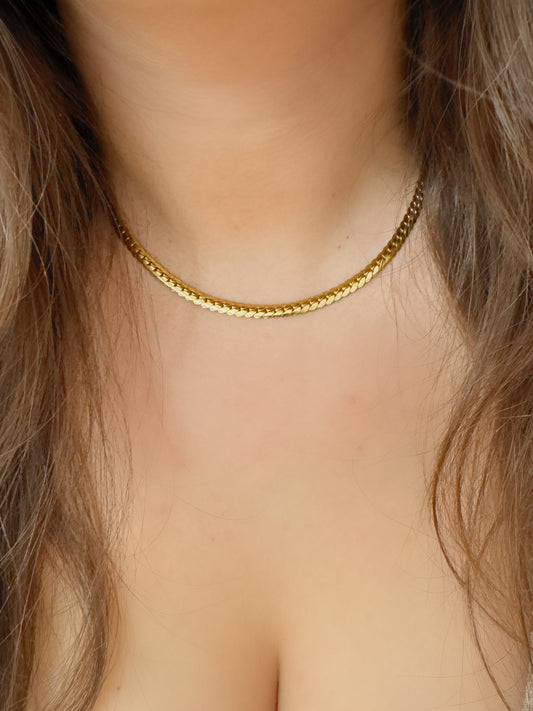 Golden silk snake chain
