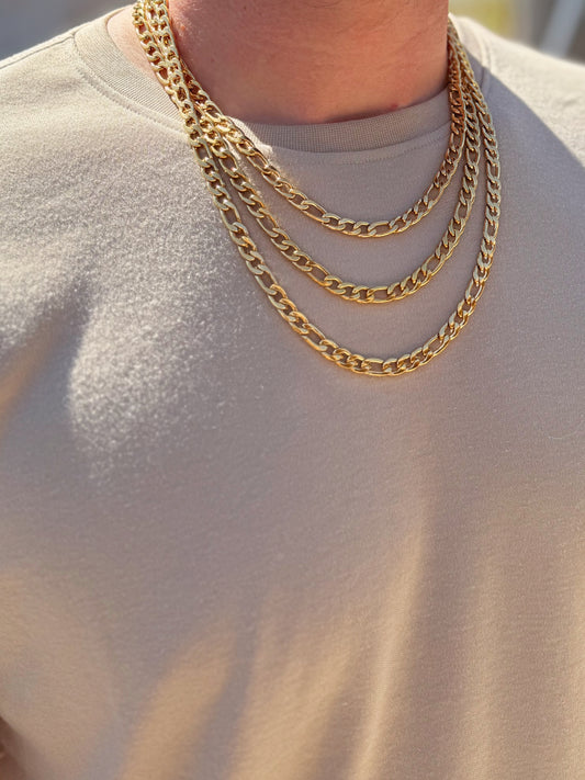 Men’s Gold 7mm Figaro Chain
