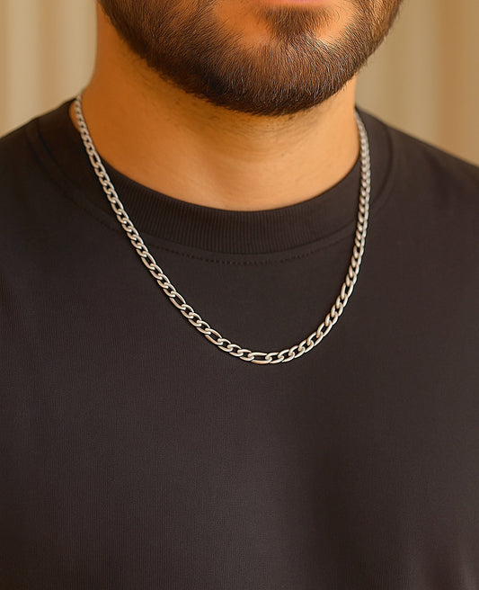 4mm Stainless Steel Figaro Chain, 20in