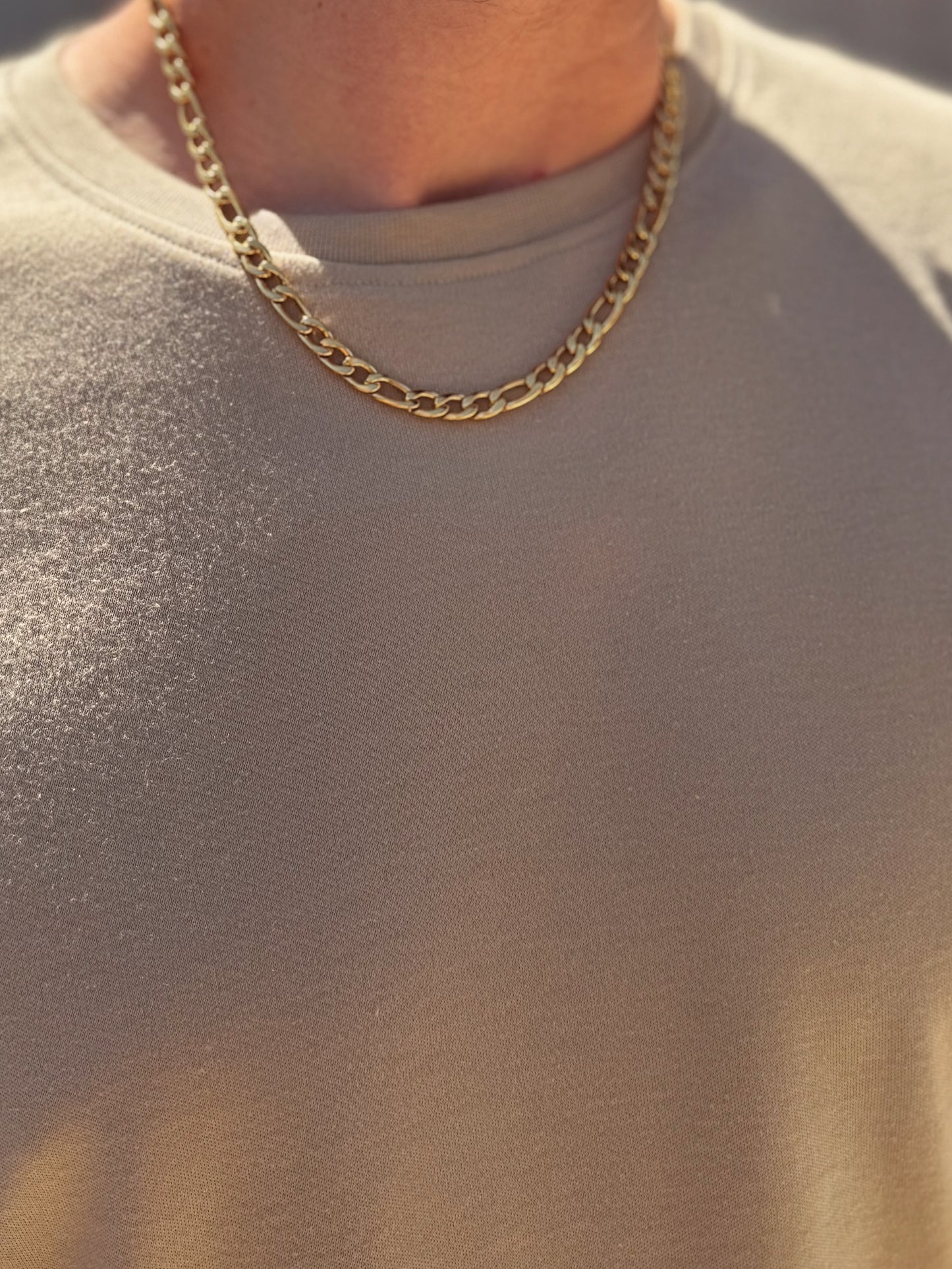 Men’s Gold 7mm Figaro Chain