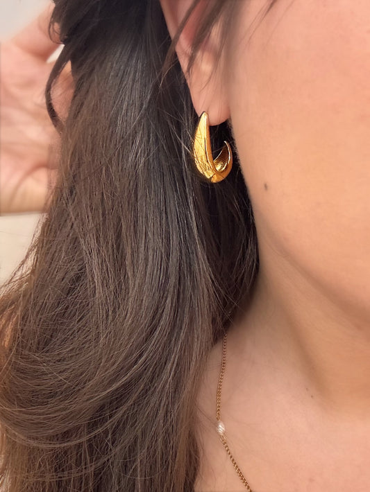 Drop of Gold Hoops