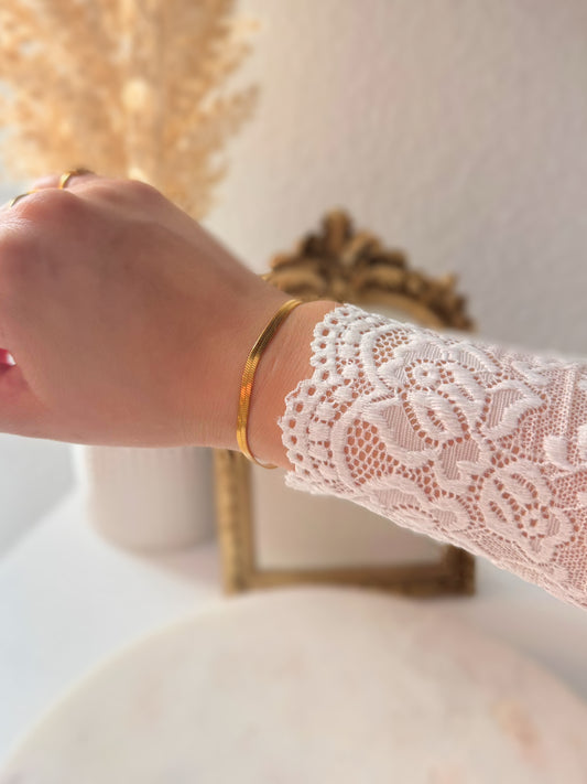 Honey Glow Herringbone Bracelet