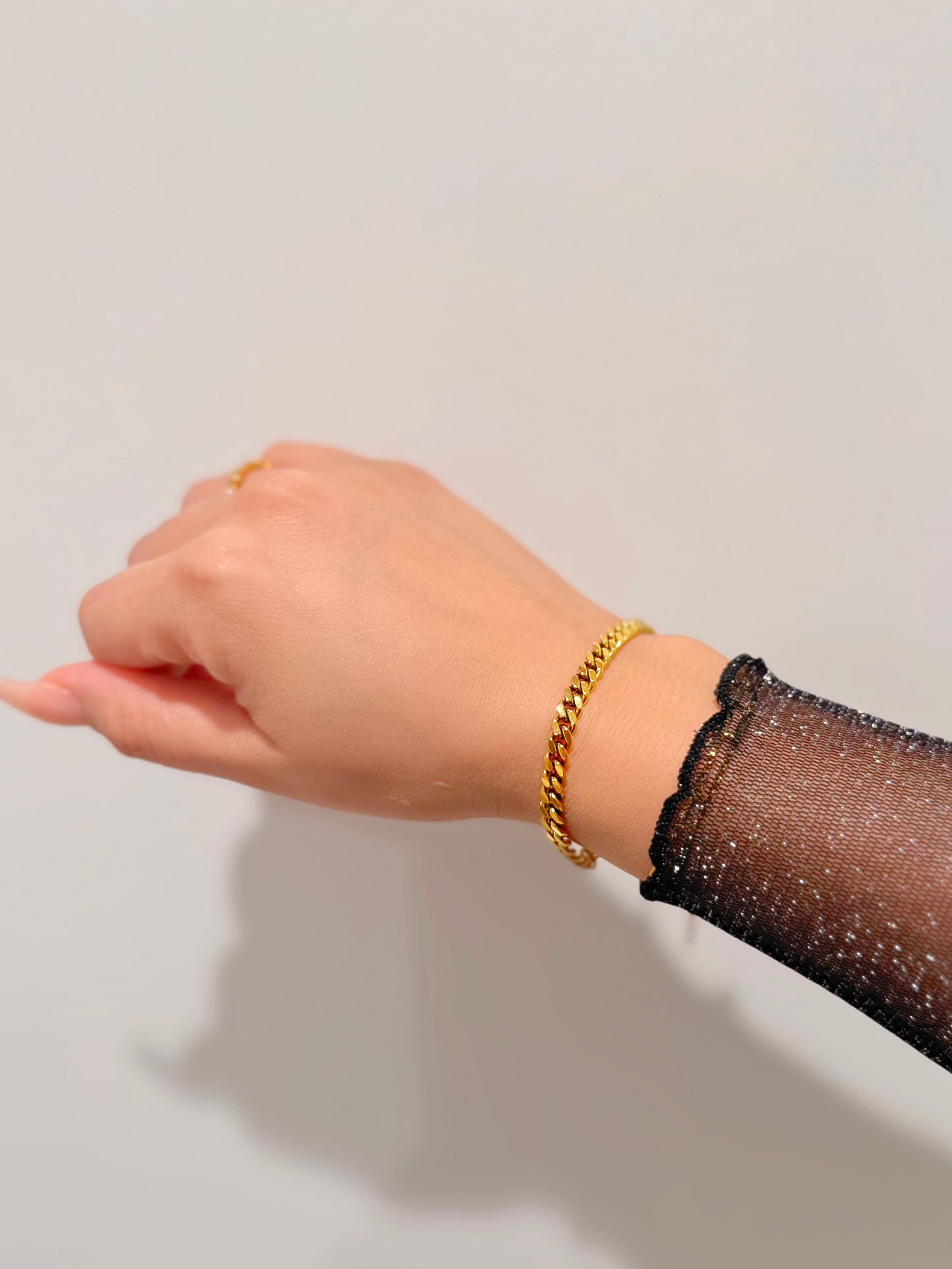 Bold Link | 5mm Classic Gold Curb Chain Bracelet