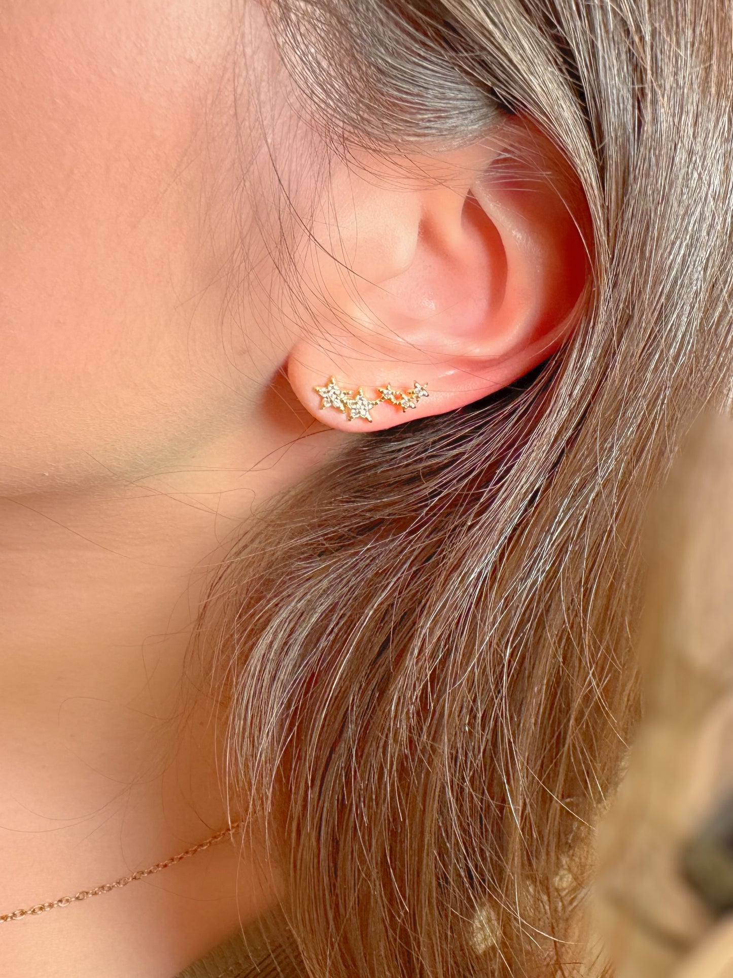 Shooting Stars Earrings – Sterling Silver Star Earrings – Dainty Celestial Jewelry