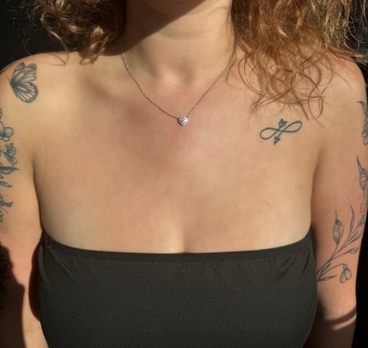 Heart Pendant Sterling Silver Necklace
